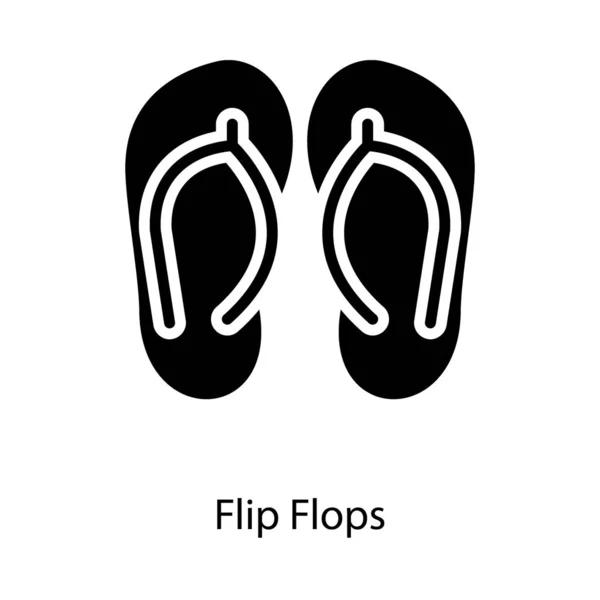 Flip Flop Vector Design Sólido — Vetor de Stock