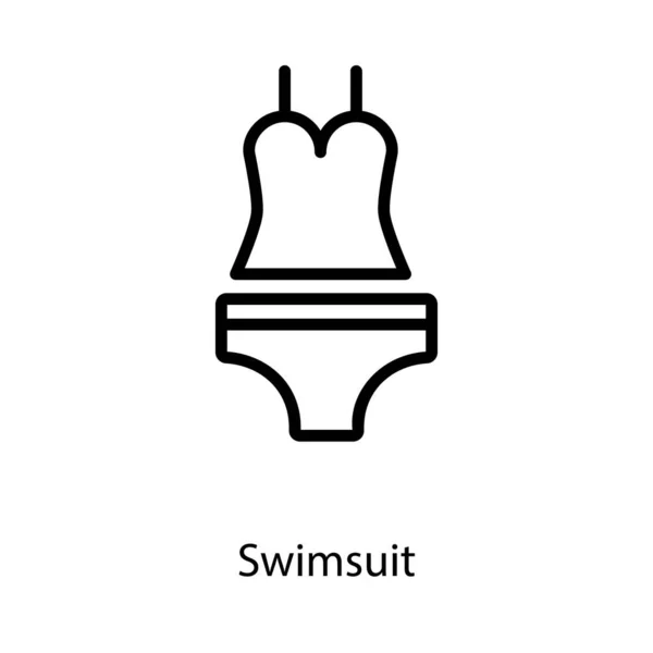 Çizgi Tasarımında Yüzme Giysi Vektörü — Stok Vektör