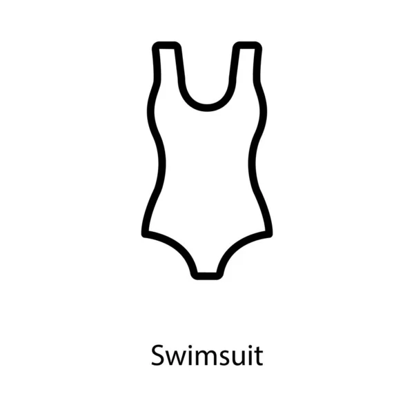 Çizgi Tasarımında Yüzme Giysi Vektörü — Stok Vektör