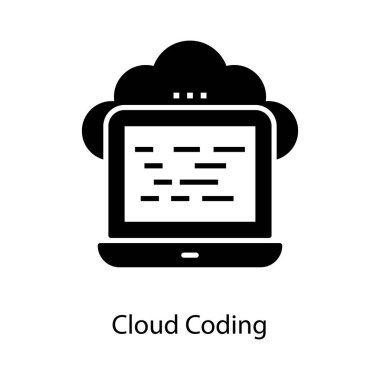 Sağlam tasarımda bulut kodlama simgesi 