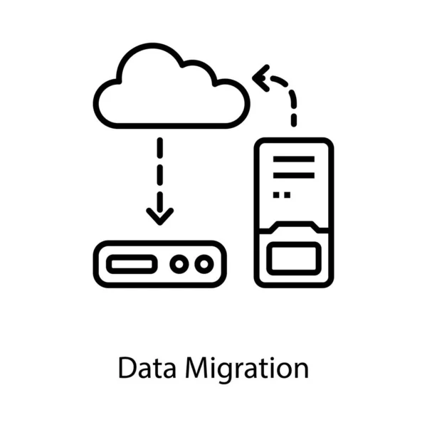 Data migration icon isolated on white background