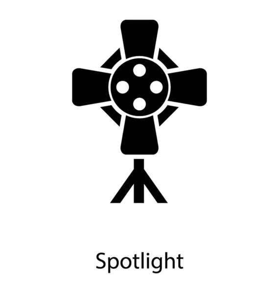 Spotlight Icono Vector Sólido — Vector de stock