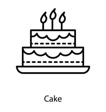 Tatlı tatlı, pasta hattı simgesi