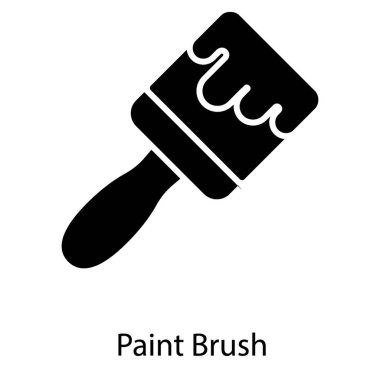 Glyph vektöründeki fırça simgesini boyama 