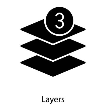 Katı tasarımtasarım katmanlarının simgesi.