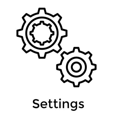 Ayar dişlisinin çizgi simgesi