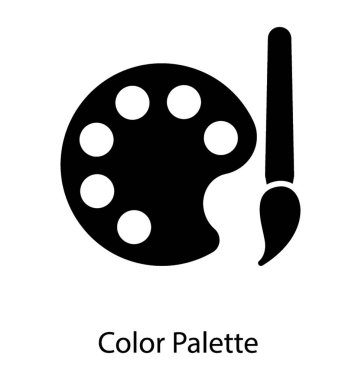 Glyph tasarımında boya paleti simgesi.