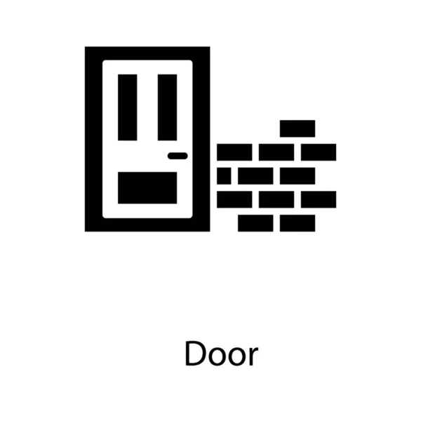 Door Icon Isolated White Background — Stock Vector