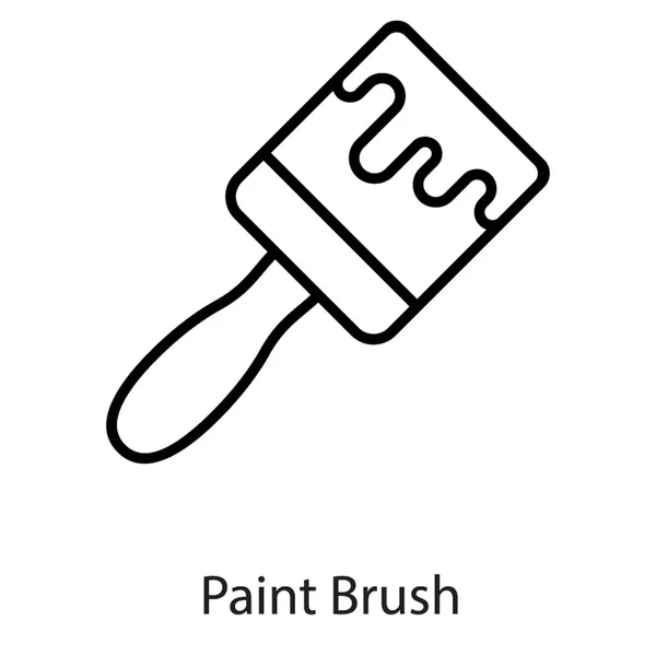 Icône Pinceau Peinture Dans Vecteur Ligne — Image vectorielle