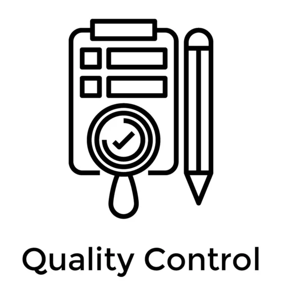 Quality Control Icon Line Vector — Stock Vector