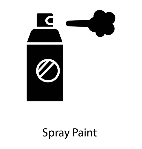 Icono Spray Pintura Diseño Sólido — Vector de stock