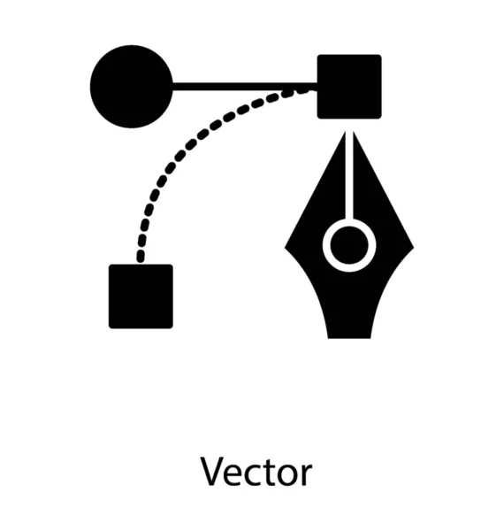 Symbol Des Vektors Glyphen Design — Stockvektor