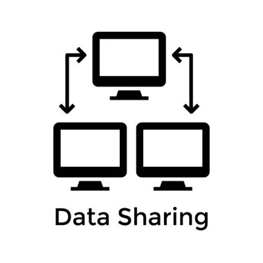 Veri alışverişinin katı vektör tasarımı 