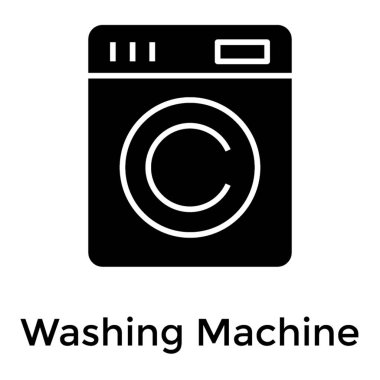 Çamaşır makinesi simgesi sağlam tasarım.