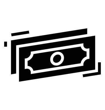 Glyph tasarımında banknot simgesi.