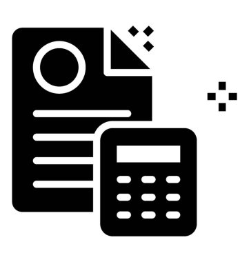 Katı tasarımda bütçe muhasebesi vektörü.