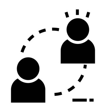 Dolu tasarımda çalışan ciro simgesi.