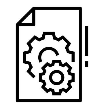 Dişli ile katlanmış kağıt, belge ayarı simgesi