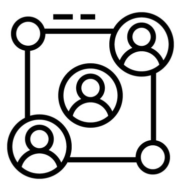 Satır tasarımında iş arkadaşları simgesi.