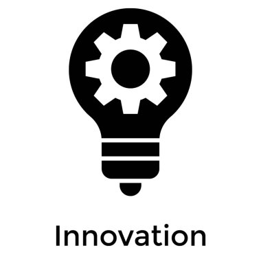 Ampul içinde Dişli, fikir yönetimi simgesi.