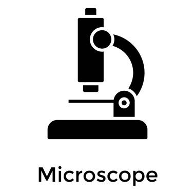 Katı tasarımda mikroskop simgesi.