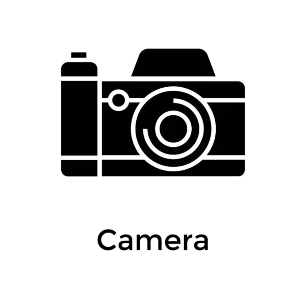 Camera Icoon Glyph Ontwerp — Stockvector