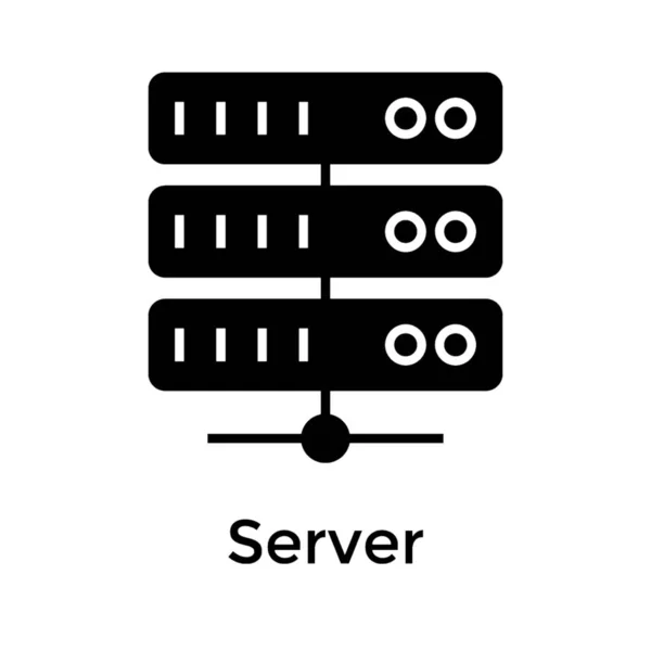 Icono Bastidor Datos Diseño Glifo — Vector de stock