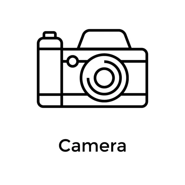 Camera Icoontje Lijn Ontwerp — Stockvector