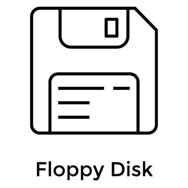 Floppy Disk Icon Isolated White Background — Stock Vector