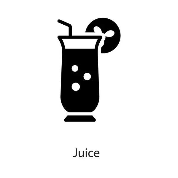 Limonade Glyph Icon Sommergetränk Konzept — Stockvektor