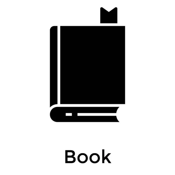 Icono Del Libro Diseño Sólido — Vector de stock