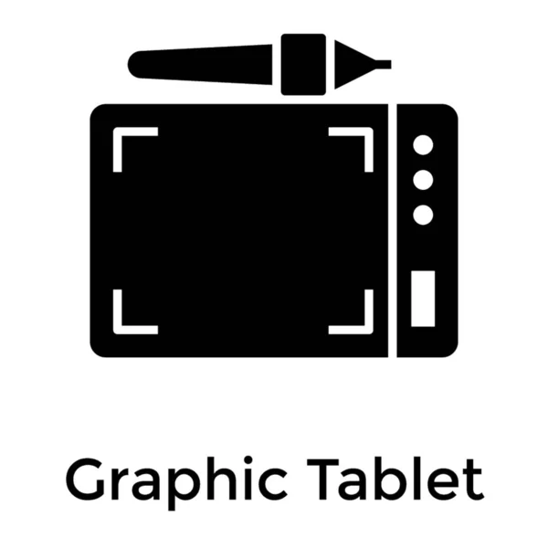 Grafisches Tablet Symbol Gefüllten Design — Stockvektor