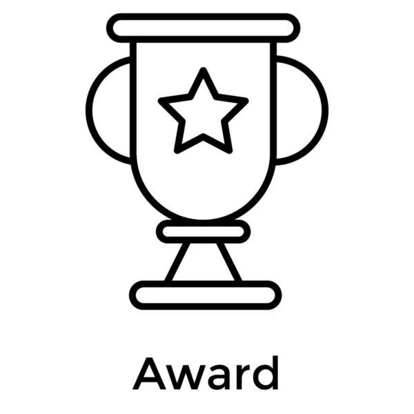 Αστέρι Σύμβολο Του Βραβείου Στο Σχέδιο Της Γραμμής — Διανυσματικό Αρχείο
