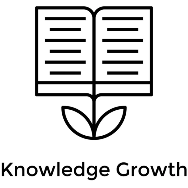 Book Leave Knowledge Growth Icon — Stock Vector