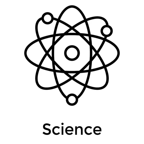 Ikona Atom Návrhu Čáry — Stockový vektor