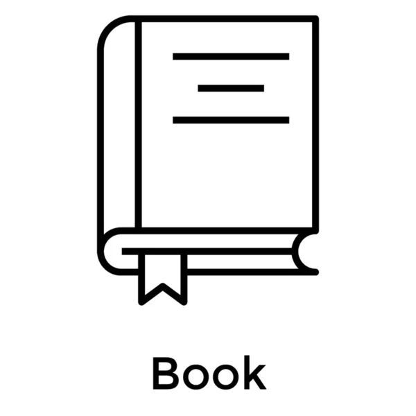 Icono Del Libro Línea Diseño — Vector de stock