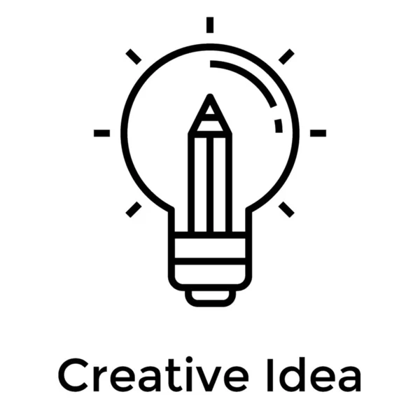 Icono Idea Creativa Línea Diseño — Vector de stock