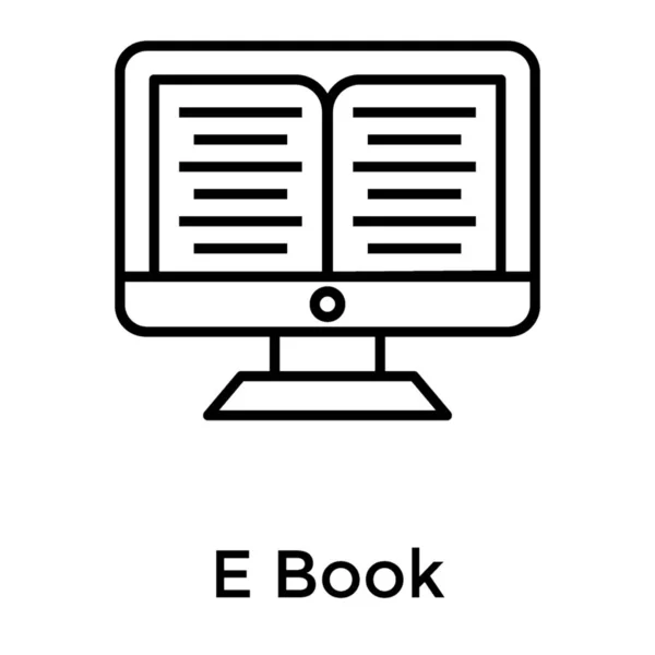 Livro Dentro Telefone Móvel Ícone Ebook — Vetor de Stock