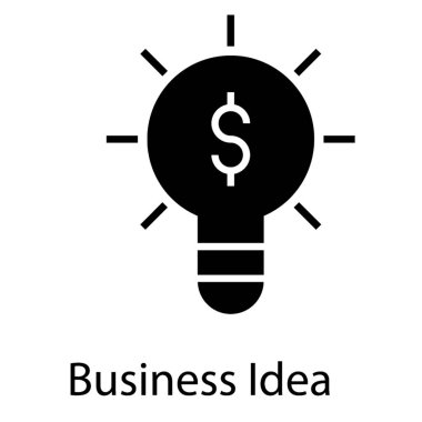 Ampul içinde Dolar, finansal fikir simgesi.