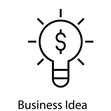 Ampul içinde Dolar, finansal fikir simgesi.