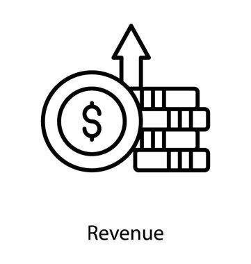 Çizgi simgesi tasarımında finansal büyüme 