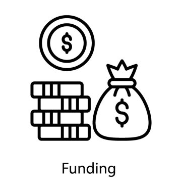 Satır simgesi tasarımında fon toplama 