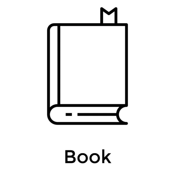 Icono Del Libro Línea Diseño — Vector de stock