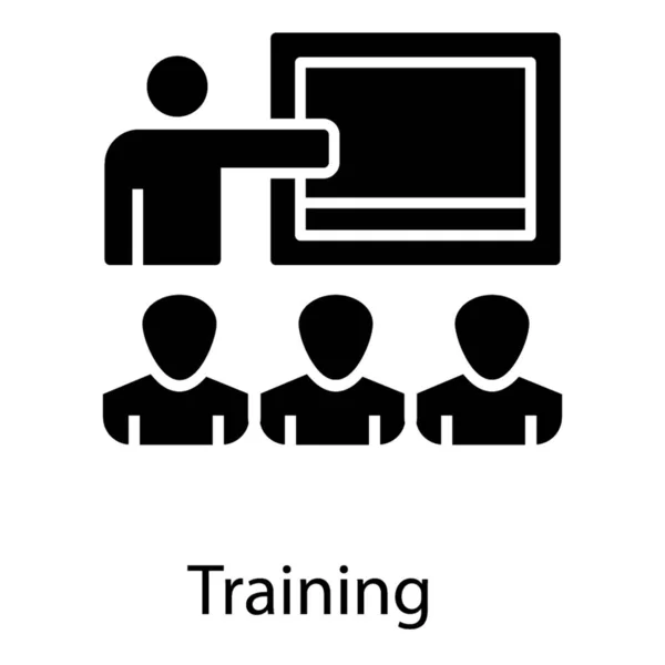 Ikona Szkolenia Projektowaniu Glifów — Wektor stockowy