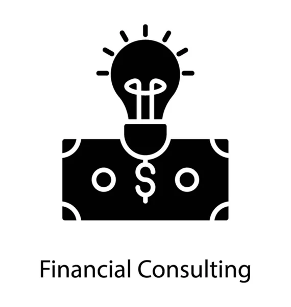 Ikona Idei Finansowej Solidnej Konstrukcji — Wektor stockowy