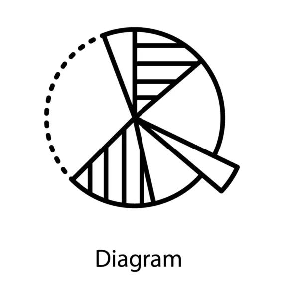 Ikona Diagramu Białym Tle — Wektor stockowy