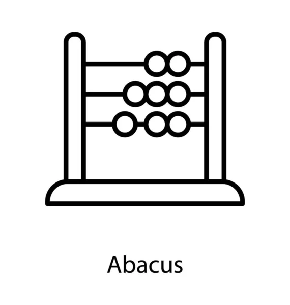 Icono Abacus Diseño Línea — Vector de stock