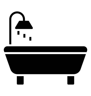 Küvet beyaz arkaplanda izole 