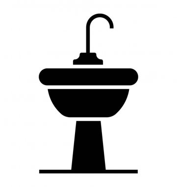 Lavabo katı simge tasarımı