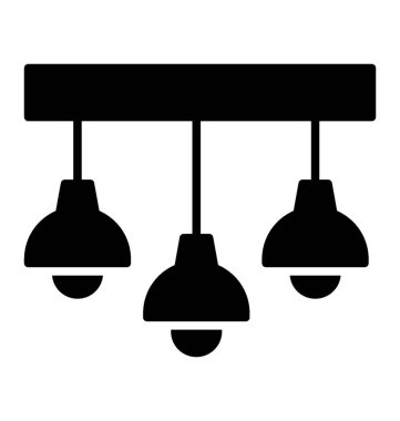 Tavan ampulleri glyph simgesi